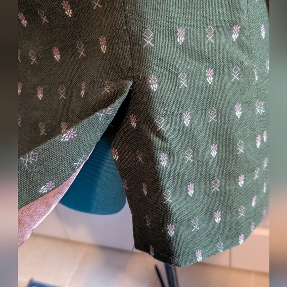 Anthropologie Mädchen Blazer, Women's Size M, Green Wool With Pink Accents - Picture 11 of 11